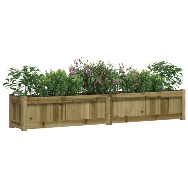 vidaXL Garden Planter Set of 2 Natural pine Impregnated pine wood Large