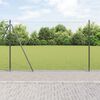 vidaXL Fence with Posts Gray 5.2'x 32.8'PVC-coated steel