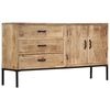 vidaXL Sideboard Natural Wood Solid Mango Wood Medium Sideboard