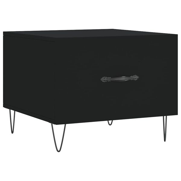 vidaXL Coffee Table Black Engineered wood, Iron Medium Coffee Table