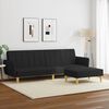 vidaXL Sofa Bed Black 100% polyester, foam, wood, plastic Large