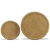 vidaXL Coffee Table Set of 2 Natural Beige Steel, Jute One Size