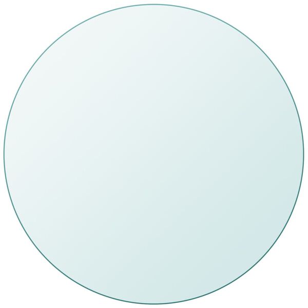 vidaXL Replacement Table Top Clear Tempered Glass 11.8 in Diameter