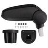 vidaXL Car Armrest Black 5.3"x12.8"x(12.2"-18.3") ABS