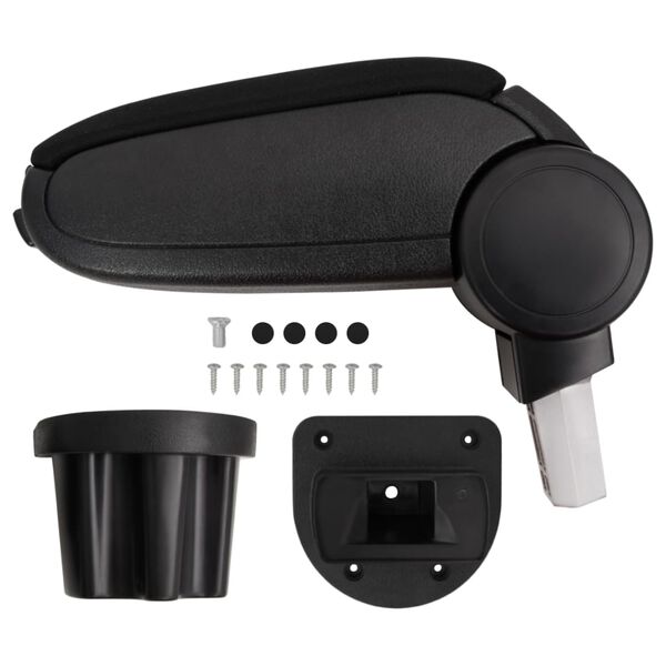 vidaXL Car Armrest Black 5.3"x12.8"x(12.2"-18.3") ABS