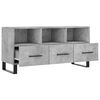 vidaXL TV Cabinet Concrete Grey Engineered Wood, Iron Standard