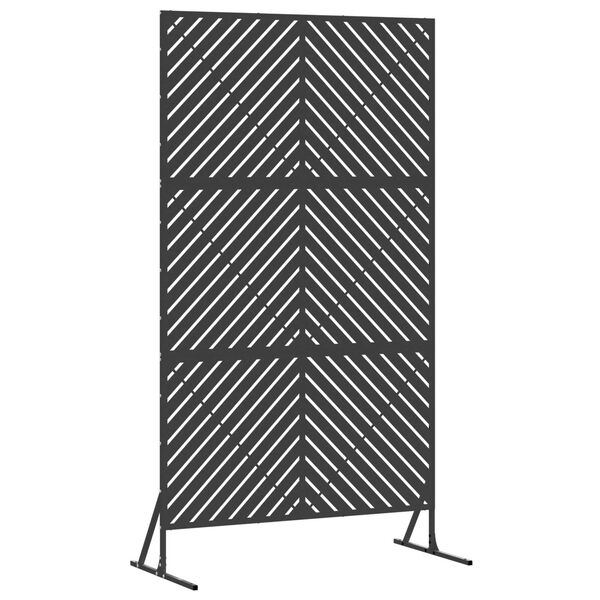 vidaXL Privacy Screen Black 39.37 x 19.69 x 70.87 in Steel