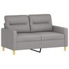 vidaXL 3 Piece Sofa Set with Throw Pillows&Cushions Light Gray Fabric