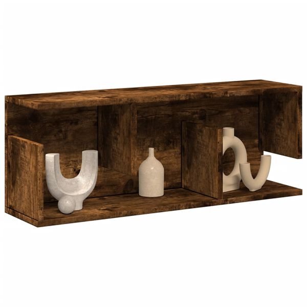 vidaXL Wall Cabinet Smoked Oak Engineered Wood Medium Wall Mounting