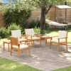 vidaXL Garden Sofa Set with Cushion 6 pcs Brown Solid Acacia wood