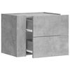 vidaXL Wall-mounted Bedside Cabinet Set of 2 Concrete gray Engineered wood