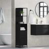 vidaXL Bathroom Furniture Set Black Oak 13.78 x 14.76 x 65.35 in