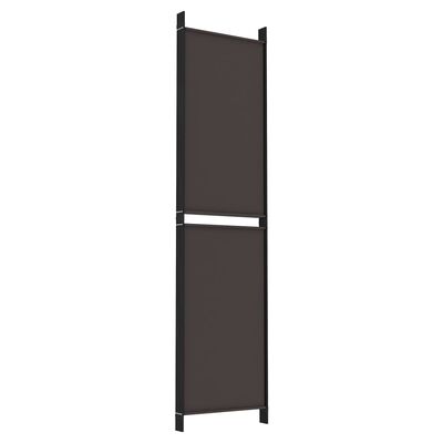 A single tall dark-panel room divider panel with metal frame