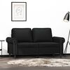vidaXL 2-seater Sofa Black Faux leather, Metal, Foam 2-seater Durable