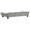 vidaXL Dog Bed Light grey Velvet 39.4 x 19.7 x 8.3 in Stylish Design