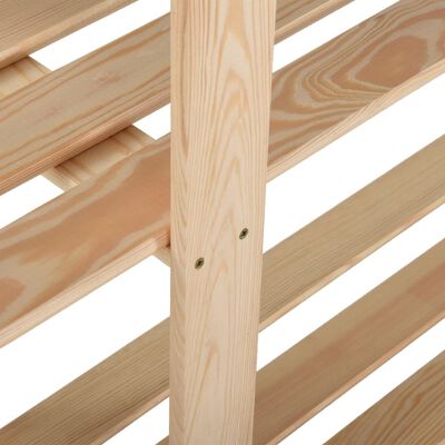 vidaXL 5-Tier Storage Rack 66.9"x11.2"x66.9" Solid Wood Pine