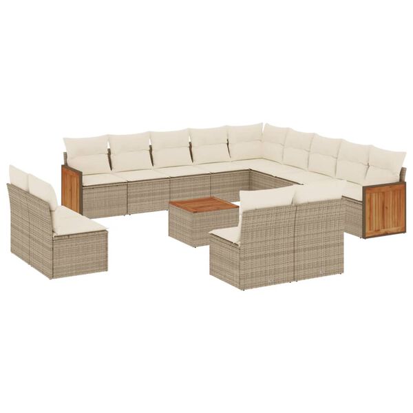 vidaXL Garden Sofa Set Beige