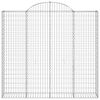vidaXL Arched Gabion Baskets 30 pcs 78.7x19.7x180/200" Galvanised Iron