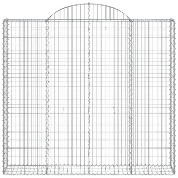 vidaXL Arched Gabion Baskets 30 pcs 78.7x19.7x180/200" Galvanised Iron
