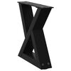 vidaXL Coffee Table Leg Black Powder-coated steel Standard