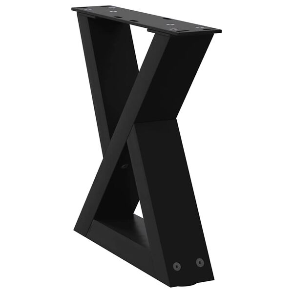 vidaXL Coffee Table Leg Black Powder-coated steel Standard