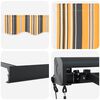 vidaXL Retractable Awning Multicolour 157.48" x 118.11" Fabric, Metal