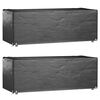 vidaXL Garden Furniture Cover Set of 2 Black Polyethylene