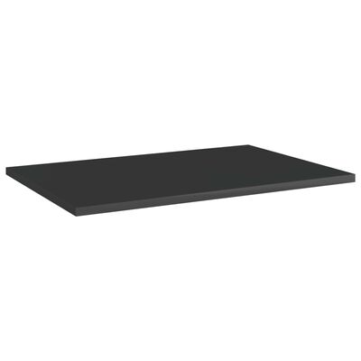vidaXL Bookshelf Boards 8 pcs High Gloss Black 23.6"x15.7"x0.6" Engineered Wood