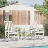 vidaXL Garden Rocking Chair 3 pcs White 38 x 38 x 46cm Plastic
