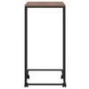 vidaXL Side Table Black and brown Engineered wood, Iron Compact Portable