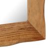 vidaXL Mirror Brown, Clear Solid Acacia wood, Glass 19.7 x 43.3 in