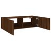 vidaXL TV Wall Cabinet Brown Oak Engineered Wood Medium TV Wall Cabinet