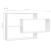 vidaXL Wall Shelf White Engineered Wood Medium Wall mounting