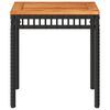 vidaXL Garden Table Black and Brown