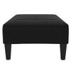vidaXL Footstool Black Velvet (100% polyester), Plywood, Foam Medium