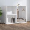 vidaXL Dressing Cabinet High gloss white Engineered wood Medium Storage