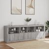 vidaXL Sideboard Grey Sonoma Engineered wood, Glass Large Sideboard