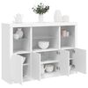 vidaXL Sideboard Set of 3 White Engineered wood, glass Large Sideboard