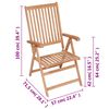 vidaXL Garden Chair Set of 4 Natural Teak Teak Wood