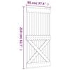vidaXL Sliding Door with Hardware Set 37.4x82.7" Solid Wood Pine