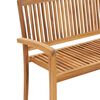 vidaXL Garden Bench Natural Teak Solid Teak Wood 50.6 in Stackable