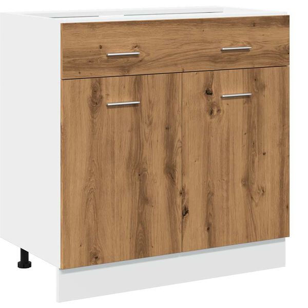 vidaXL Drawer Bottom Cabinet Artisan Oak Engineered Wood Medium Cabinet