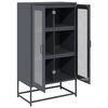 vidaXL Highboard Anthracite Cold-rolled steel 26.8x15.4x48.4 in
