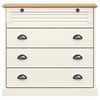 vidaXL Chest of Drawers VIGO White 31.5"x15.7"x29.9" Solid Wood Pine