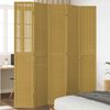 vidaXL Room Divider 5 Panels Brown Solid Wood Paulownia