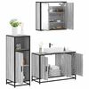vidaXL Bathroom Furniture Set Gray Sonoma Engineered wood, metal, glass