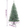 vidaXL Artificial Christmas Tree Green and White PET, Metal, PVC 70.9 in