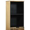 vidaXL Bathroom Sink Cabinet with Shelf Brown 14.96 x 12.99 x 62.99 in