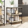 vidaXL Kitchen Trolley Sonoma Oak 23.6"x16.1"x31.7" Engineered Wood