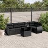 vidaXL Garden Sofa Set Black